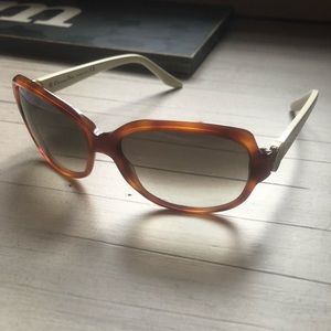 Christian Dior White and Tortoise sunglasses